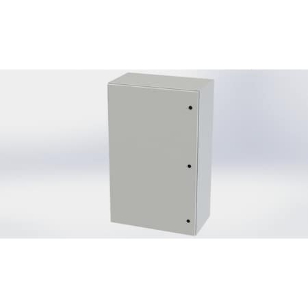 Saginaw Control & Engineering 1/4 Turn Latch Electrical Enclosures, 48 in H, 16 in D, 30 in W, NEMA 3R, 4, 12, 13, Carbon Steel SCE-48EL3016LPLG
